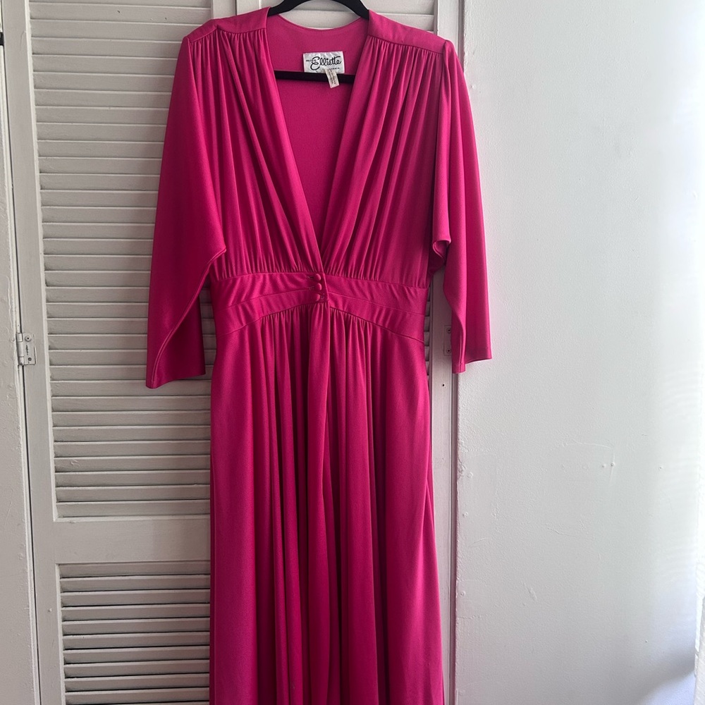 Vintage hot pink party dress - 70s vintage